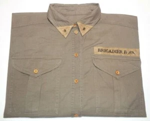 JAG MENS SIZE MEDIUM BRIGADIER BROWN BUTTON UP LONG SLEEVE SHIRT AUSTRALIA - Picture 1 of 6