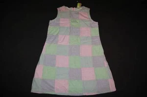 NWT CRAZY 8 Spring Summer Colorful Patchwork Shift Dress 7 Easter Purple Green + - Picture 1 of 3