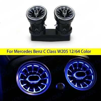 For Mercedes Benz W205 C63 64 Colors  Back Air vent Ambient Light Turbo Interior - Imagem 1 de 4