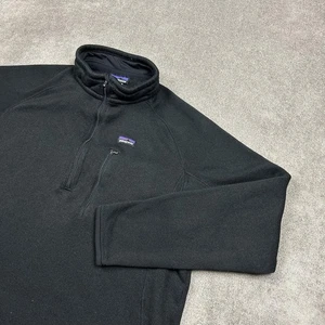 Patagonia Pullover Better Sweater Mens XL Black Quarter Zip Fleece Outdoor Layer - Picture 1 of 8