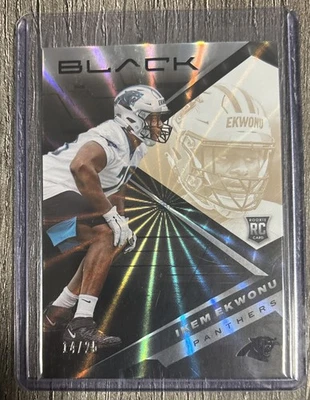 2022 Panini Black - Rookies Ikem Ekwonu #145 Copper #14/25 (RC Numbered) - Image 1 of 4
