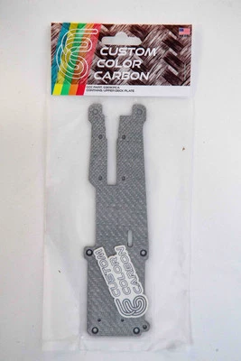 Silver Custom Color Carbon Fiber Upper Chassis   For Kyosho Optima Mid - Image 1 of 4