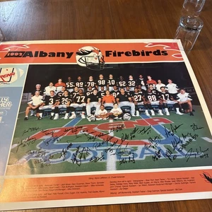 1992 Albany Firebirds Foto 29" x 23,25 Vintage New York Werbung - Bild 1 von 7