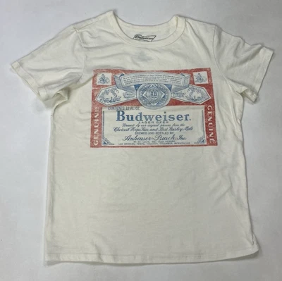 Camiseta Budweiser Beer Gráfica Mujer XS Marfil Manga Corta Foto 1 de 4