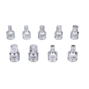9PCS 3/4 Inch Drive Hex Bit Socket Set Cr-Mo Alloy Steel H14 H17 H19 H21 H22 H23 - Picture 1 of 12