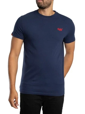 Superdry de los hombres Camiseta Essential con logotipo EMB, Azul - Imagen 1 de 4