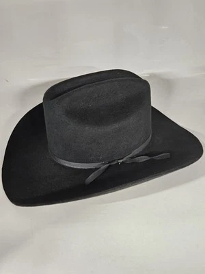 Sombrero occidental Justin 2X de fieltro de lana Black Hills talla 7 1/2 Foto 1 de 4