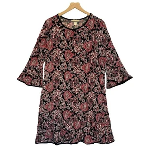 Michael Kors Etuikleid Größe 1X Paisley Blumenmuster Karriere bescheiden Stretch - Bild 1 von 7