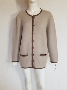 Lana D'Oro sehr weiche schlichte 100% Kaschmir Strickjacke kasual elegant Tracht - Bild 1 von 12