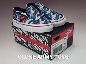 New Vans Shark Attack Shoes Toddler Size 5 Classic Slip-on - Picture 1 of 5