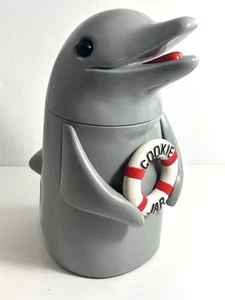 Tarro de galletas Talking Dolphin de colección • 1996 • Sonidos de aleta • ¡Probado e hilarante! - Imagen 1 de 6
