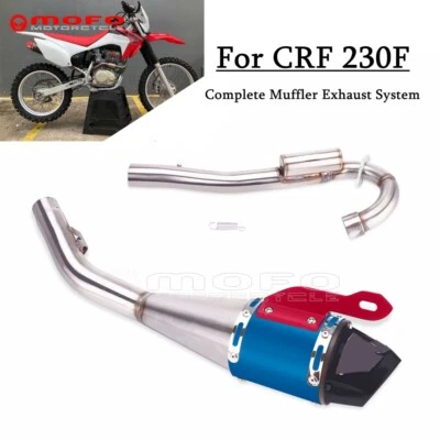 1 Juego Completo Silenciador Escape Sistema de Tubo Deslizable para Honda CRF 230F 2008-2020 Foto 1 de 4