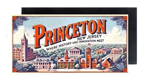 Princeton New Jersey FRIDGE MAGNET advertisement travel (2 x 4 inches, wood) - Picture 1 of 3