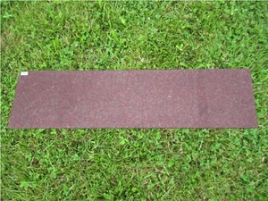 Red Granite Double Grass Cemetery Marker Stone DGM-43 - Picture 1 of 2