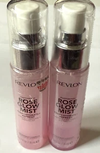 Revlon Rose Glow Mist Spray Prep + Hydrate + Refresh 1.2 Fl oz Lot of 2 - Picture 1 of 5