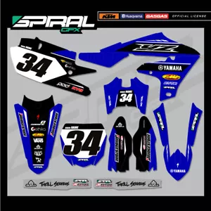 Kit de gráficos MX personalizados de fábrica Yamaha YZF 250 450 Rookie Black 2019 2020 2021 - Imagen 1 de 5