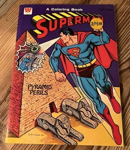Superman Pyramid Perils DC Comics 1979 Vintage Malbuch Original Whitman - Bild 1 von 4