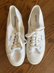 Superga Womens 2750 Classic White Sneakers Shoes 10 - Picture 1 of 5
