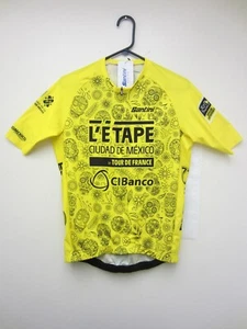 New Santini Cycling Jersey Unisex XL Yellow L'ETAPE Tour de France Skulls Italy - Picture 1 of 24