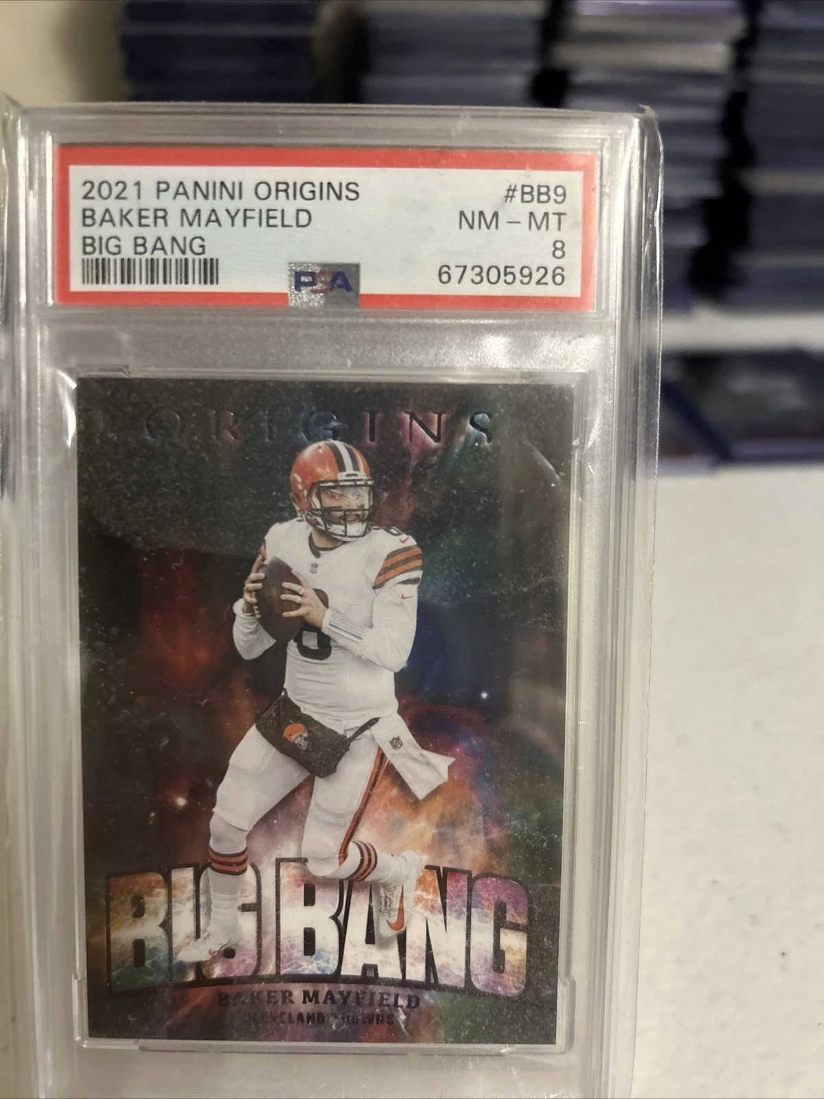 2021 Baker Mayfield Panini Origins Big Bang SSP Case HIT Rare ☄️☄️☄️