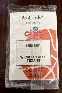 1990-91 PRO CARDS CBA WICHITA FALLS TEXANS UNOPENED SET FACTORY SEALED NM-MINT - Picture 1 of 2