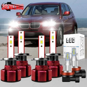 For BMW X3 2004-2014 LED 6000K - 6X Headlight Bulbs High Low Beam + Fog Lamp - Bild 1 von 10
