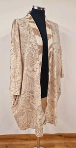 Sarah Tempest Animal Print Jacket One Size Linen New Tags Pockets Made In Italy - Picture 1 of 11