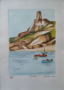 ALDO RISO-QUATTRO INCISIONI COLORATE A MANO-DIM. 35x50 cm- FIRMA E TIMBRO AUTORE - Foto 1 di 24