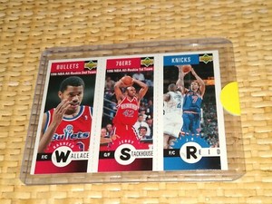 1996-97 Upper Deck M57 JR Reid, M61 Jerry Stackhouse, M89 Rasheed Wallace