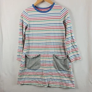 Mini Boden Girls Fun Pocket Striped Multi-Colored Jersey Dress 11-12 Flaw damage - Picture 1 of 13