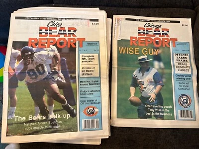 Lote de 40 Chicago Bears Report 1991-1994 Foto 1 de 4