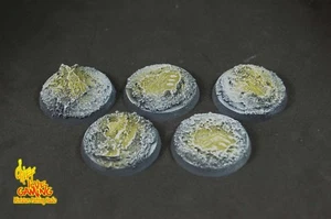 32mm (5) Eldar Egyptian Rune Glyph Ruins Thousand Sons Resin Base Warhammer 40k - Picture 1 of 2