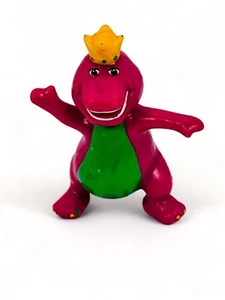 Barney The Purple Dinosaur PVC Figure W/Crown 1993 Vintage Lyons Group 2.5" - Picture 1 of 7
