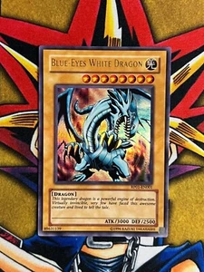 RP01-EN001 Blue-Eyes White Dragon OG Print Ultra Rare MP Yugioh Card - Foto 1 di 2