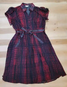 FashionBug Retro Dress Womens 20W Red Black Pinup Plaid Rockabilly 50s Inspired - Picture 1 of 17