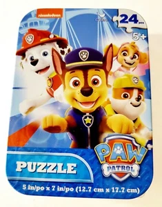 24 PC NICKELODEON PAW PATROL ON THE GO PUZZLE ("5 x7") IN TIN SEALED. AGE 5+  - Picture 1 of 4