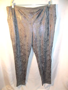Chico's Zenergy Womens Pullon Leggings Taupe Snakeprint Chico SZ 4 (XXL/20) NWOT - Picture 1 of 10