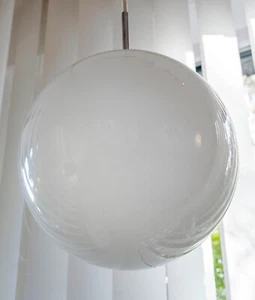 Vintage Kugellampe Bauhaus Art Deco Lampe Deckenlampe Pendelleuchte Chrom Ø25 - Bild 1 von 8