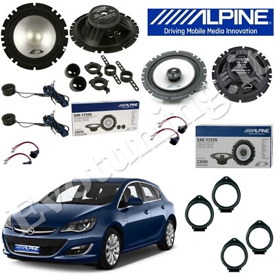 ALPINE EVOTUNING - NO HERTZ Kit 6 Casse Altoparlanti Alpine Anteriori e Posteriori per Opel Astra J 2009>15