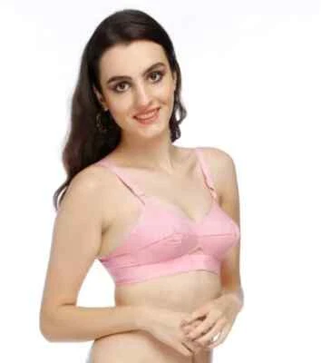Encircled Bullet Bra Organic Cotton-Round Stitch Full Coverage Vintage Retro Bra - Image 1 of 3