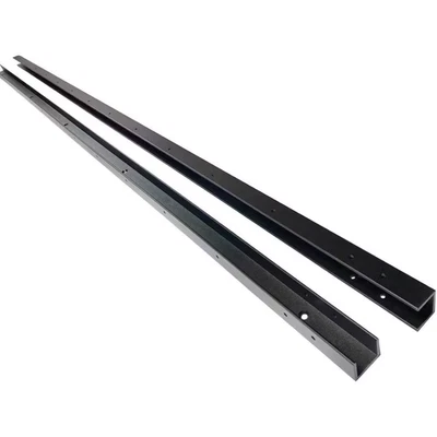 Fence Rail Channels 70 In. 2 Pack Black Aluminum Channel Kit for 6 Ft Slipfence - Image 1 of 4