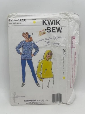 Kwik Sew Pattern 2620 XS S M L XL  Leggings Hoodie Jumper Uncut Women’s - image 1 of 3