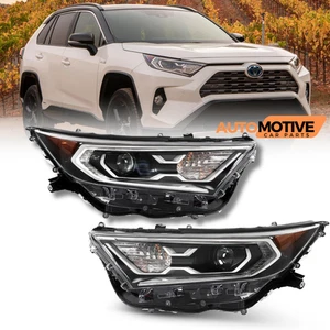For 2019-2022 Toyota RAV4 Hybrid LED Clear Headlights Black Headlamps Left+Right - Picture 1 of 24