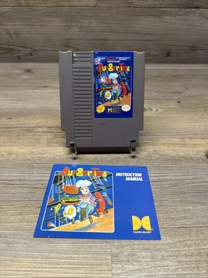 Burger Time (NES, 1987) Cart & Manual Tested - Image 1 of 4