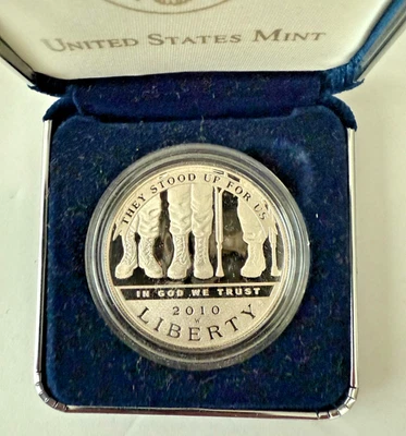 2010 W Proof $1 American Veterans Disabled for Life Silver Dollar - Image 1 of 4