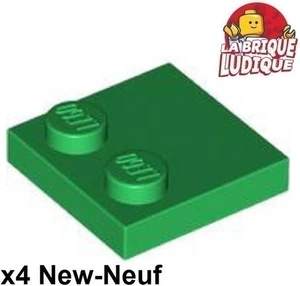 Lego 4x Tile Modified plaque plate lisse 2x2 2 studs tenon vert/green 33909 NEUF - Picture 1 of 1
