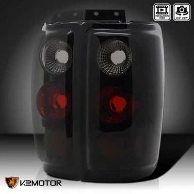 Black/Smoke Fits 1997-2002 Ford Expedition Rear Brake Lamps Tail Lights Pair L+R - Imagem 1 de 4