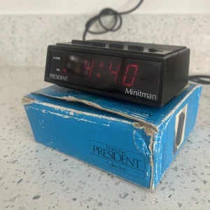 Vintage Rare President Minitman Mini LED Digital Alarm Clock 10cm x 7cm Boxed - Picture 1 of 3
