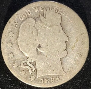 1894 S San Francisco Mint Barber Half Dollar - Bild 1 von 2