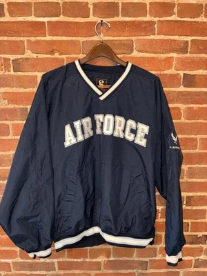 Jaqueta Pulôver Masculina Vintage “Gear For Sports” Força Aérea dos EUA Azul GG  - Imagem 1 de 4